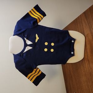 Pilot Uniform Onesie Bodysuit Sz 0-3 mos.